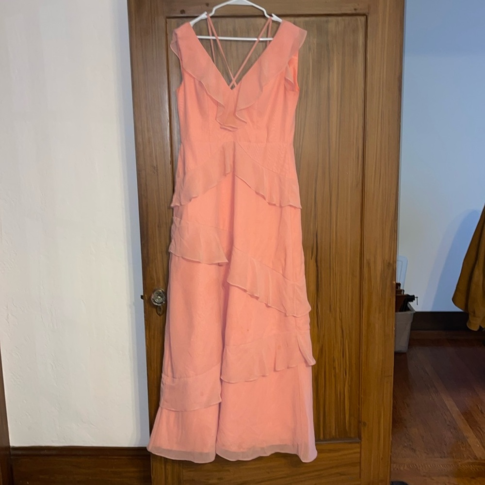Peach pink AW Bridal dress